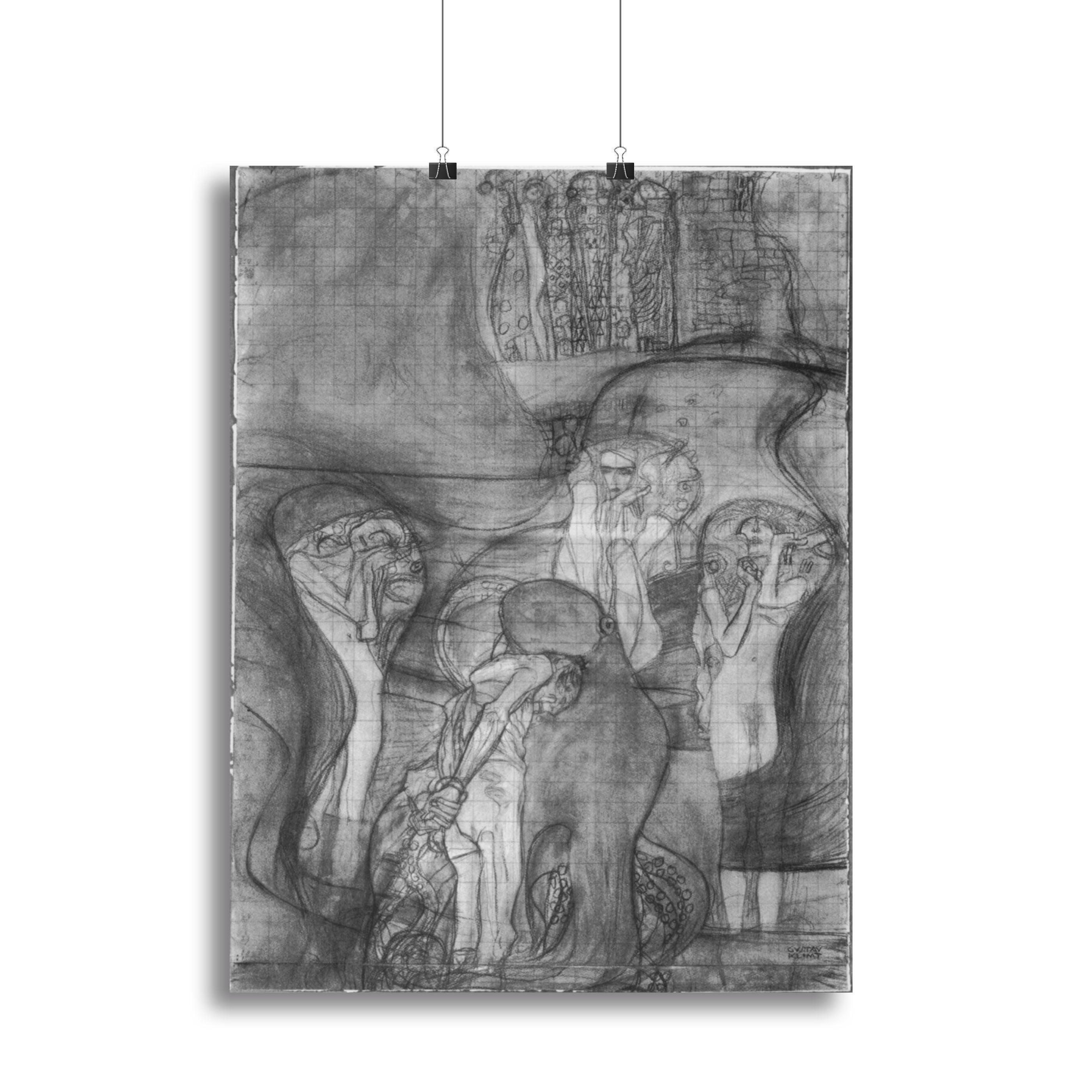 Composition draft of the law faculty image by Klimt Canvas Print or Poster - Canvas Art Rocks - 2