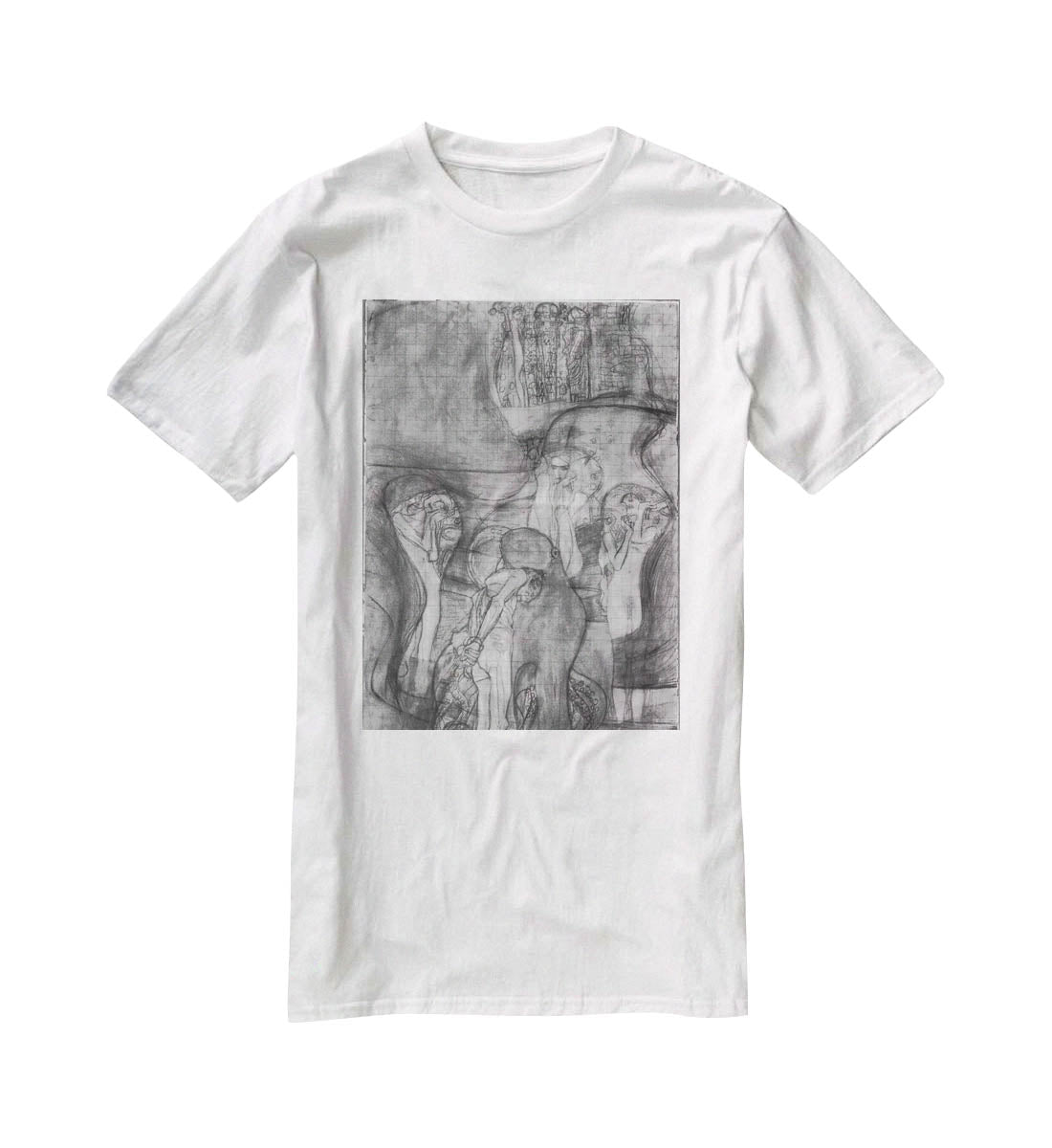 Composition draft of the law faculty image by Klimt T-Shirt - Canvas Art Rocks - 5