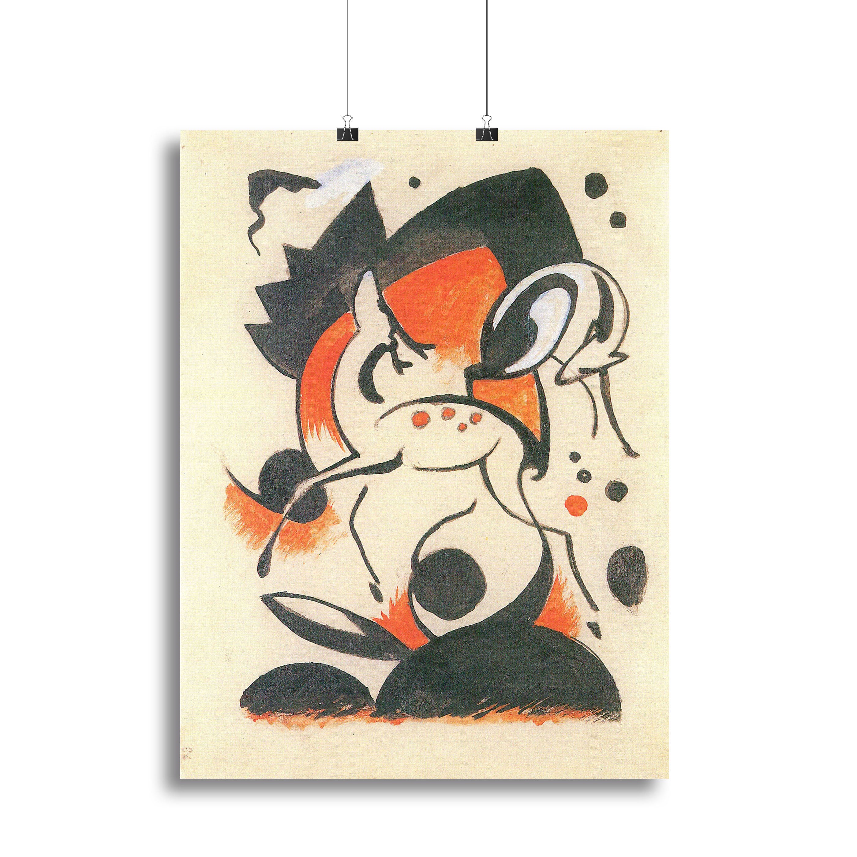 Composition with two deer by Franz Marc Canvas Print or Poster - Canvas Art Rocks - 2