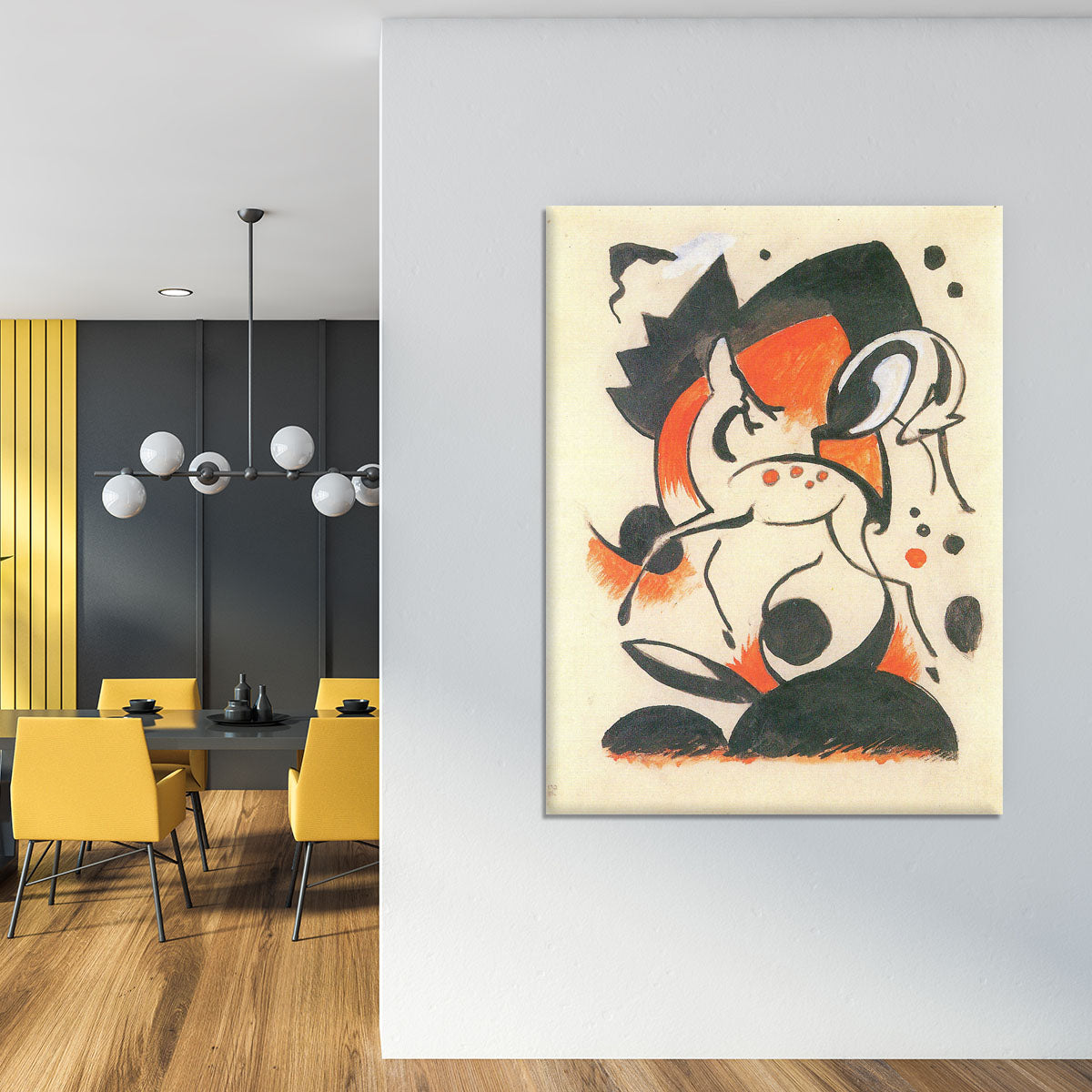 Composition with two deer by Franz Marc Canvas Print or Poster - Canvas Art Rocks - 4