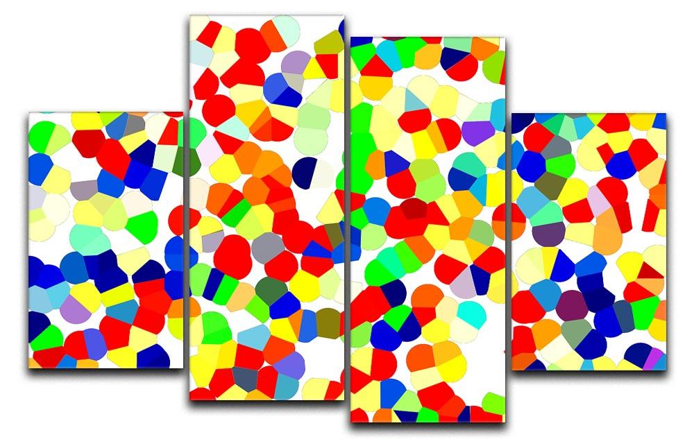 Confetti 4 Split Panel Canvas  - Canvas Art Rocks - 1