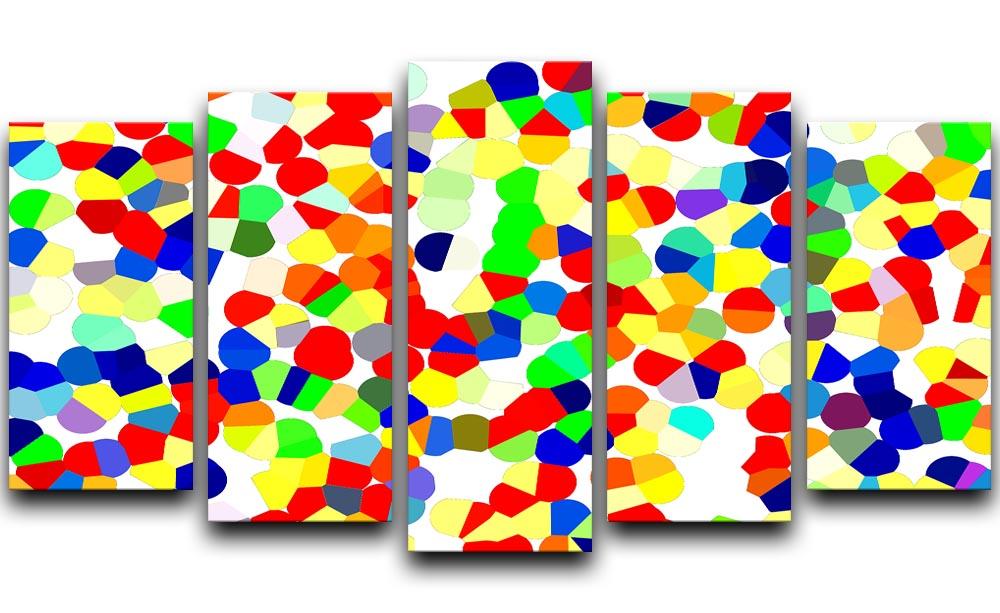 Confetti 5 Split Panel Canvas  - Canvas Art Rocks - 1
