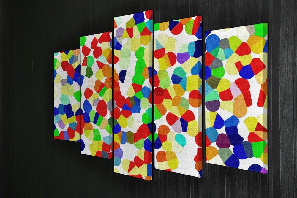 Confetti 5 Split Panel Canvas - Canvas Art Rocks - 2