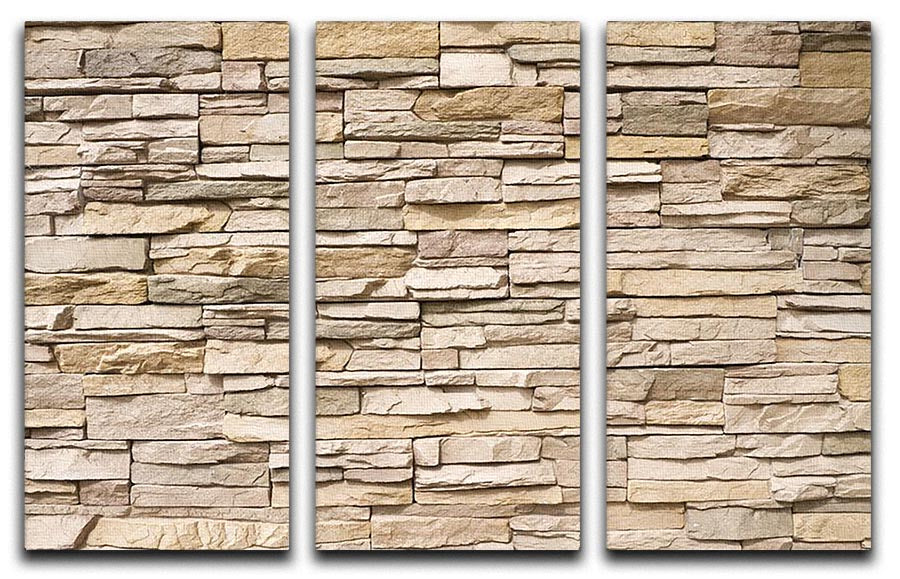 Contemporary stacked stone 3 Split Panel Canvas Print - Canvas Art Rocks - 1