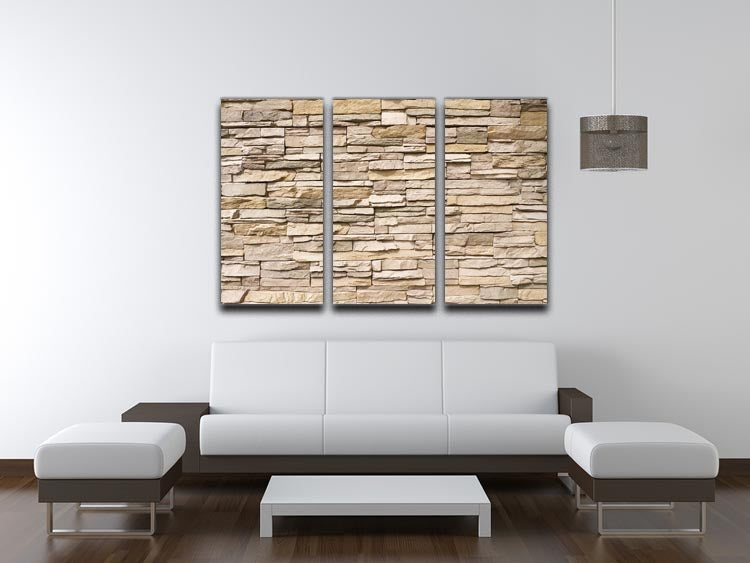 Contemporary stacked stone 3 Split Panel Canvas Print - Canvas Art Rocks - 3