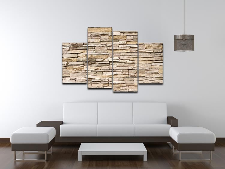Contemporary stacked stone 4 Split Panel Canvas - Canvas Art Rocks - 3