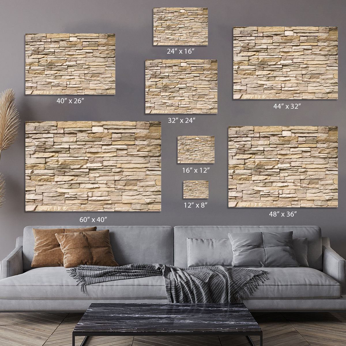 Contemporary stacked stone Canvas Print or Poster - Canvas Art Rocks - 7