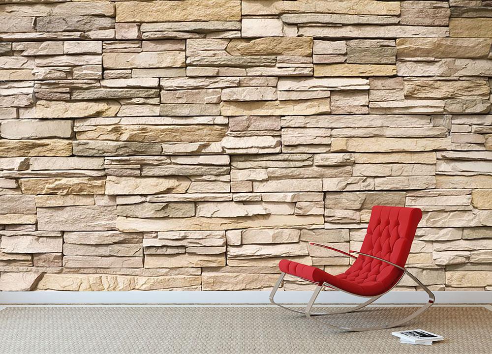 Contemporary stacked stone Wall Mural Wallpaper Canvas Art Rocks