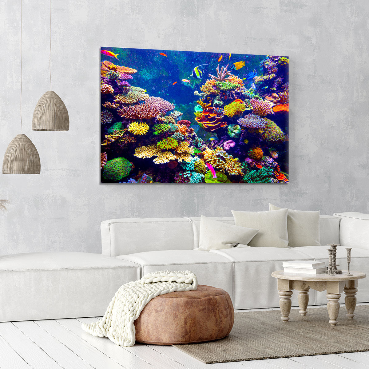 Coral Reef and Tropical Fish Canvas Print or Poster - Canvas Art Rocks - 6