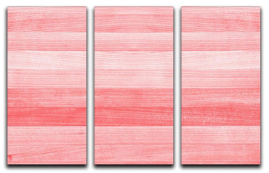 Coral pink or peach and salmon color 3 Split Panel Canvas Print - Canvas Art Rocks - 1