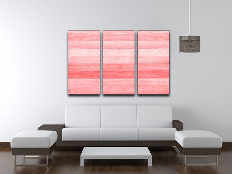 Coral pink or peach and salmon color 3 Split Panel Canvas Print - Canvas Art Rocks - 3