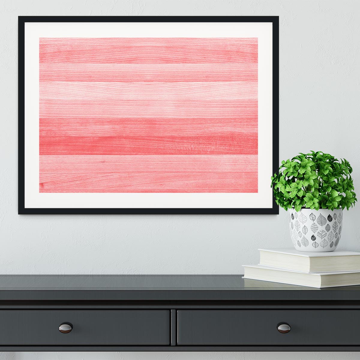 Coral pink or peach and salmon color Framed Print - Canvas Art Rocks - 1