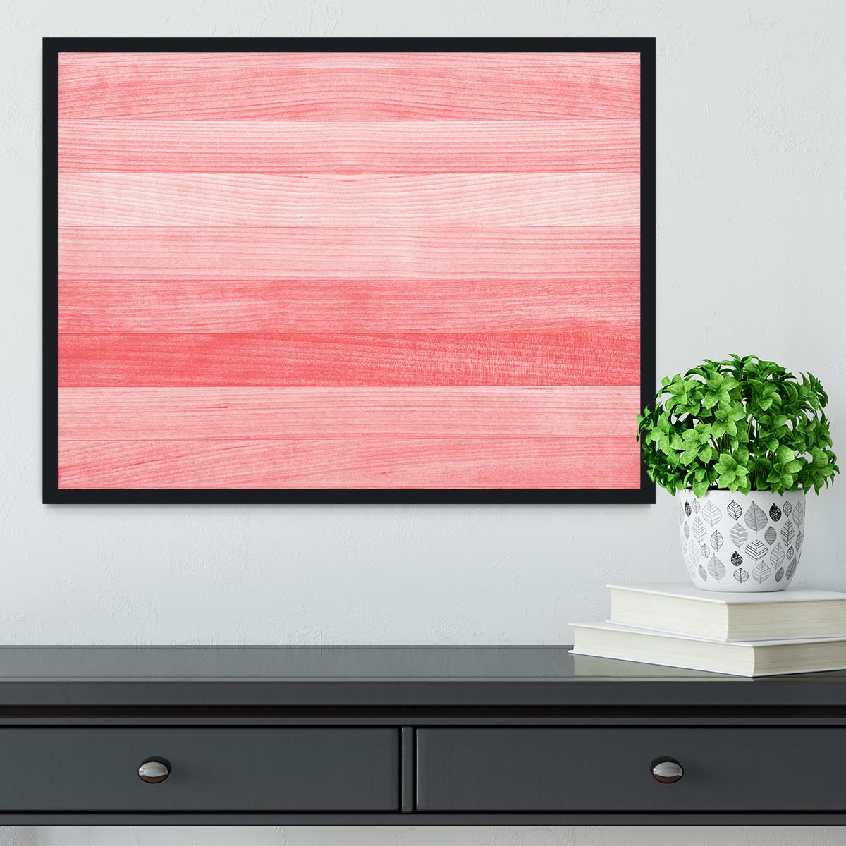 Coral pink or peach and salmon color Framed Print - Canvas Art Rocks - 2