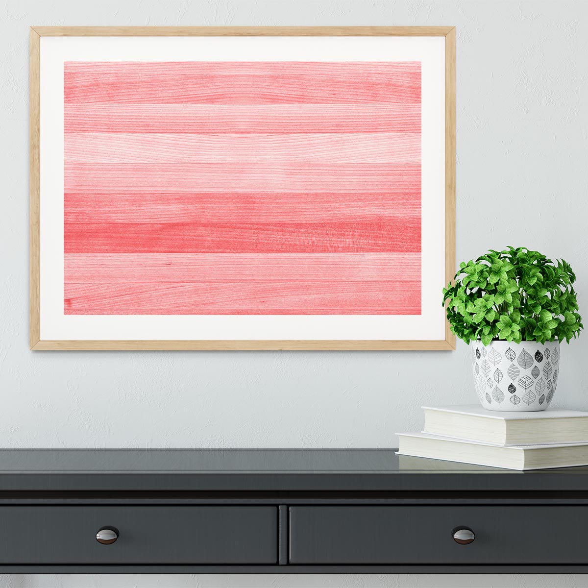 Coral pink or peach and salmon color Framed Print - Canvas Art Rocks - 3