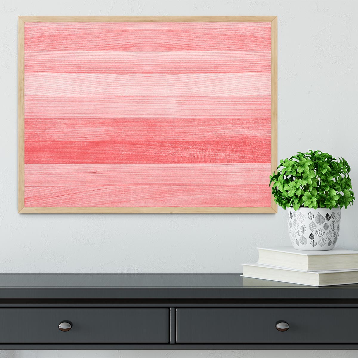 Coral pink or peach and salmon color Framed Print - Canvas Art Rocks - 4