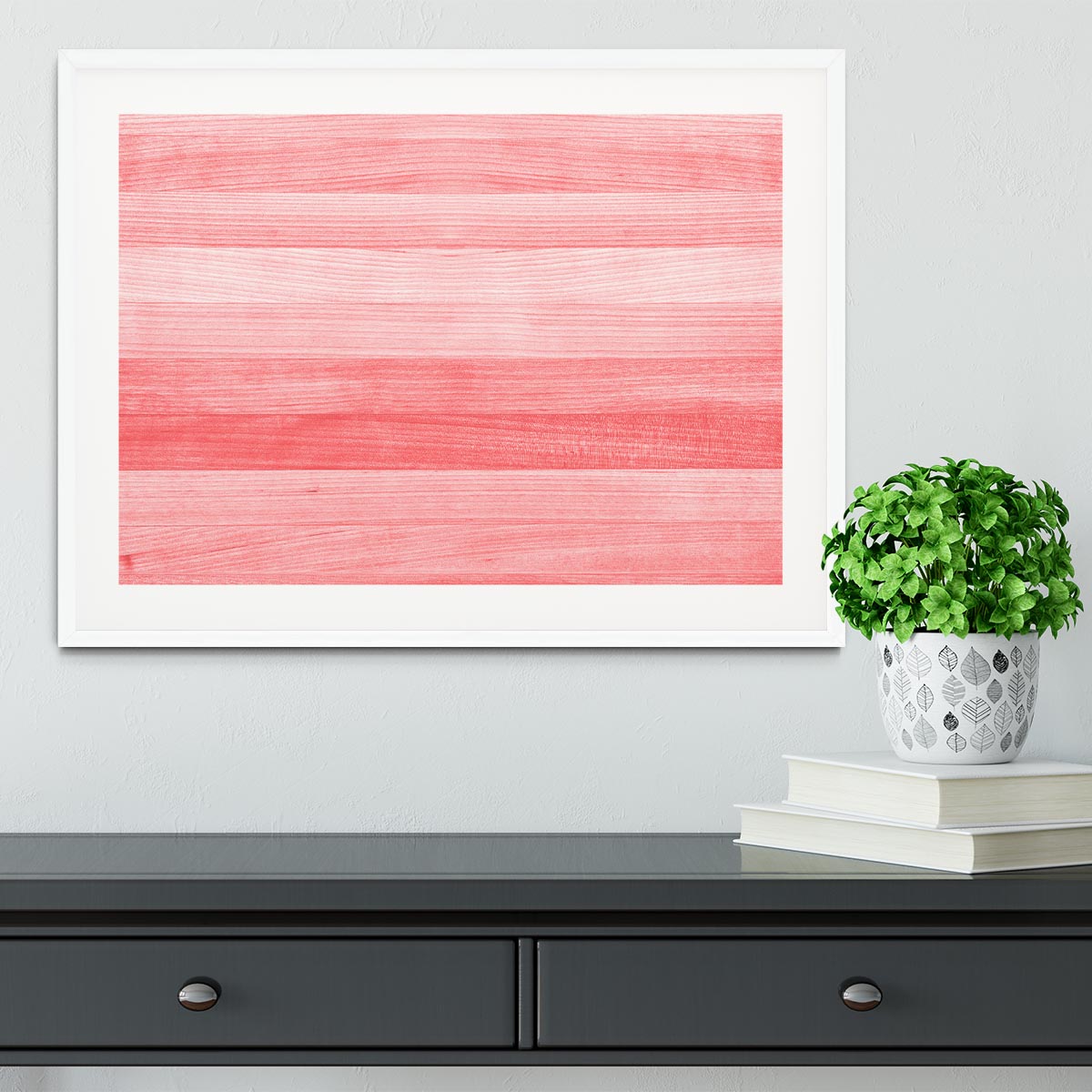 Coral pink or peach and salmon color Framed Print - Canvas Art Rocks - 5