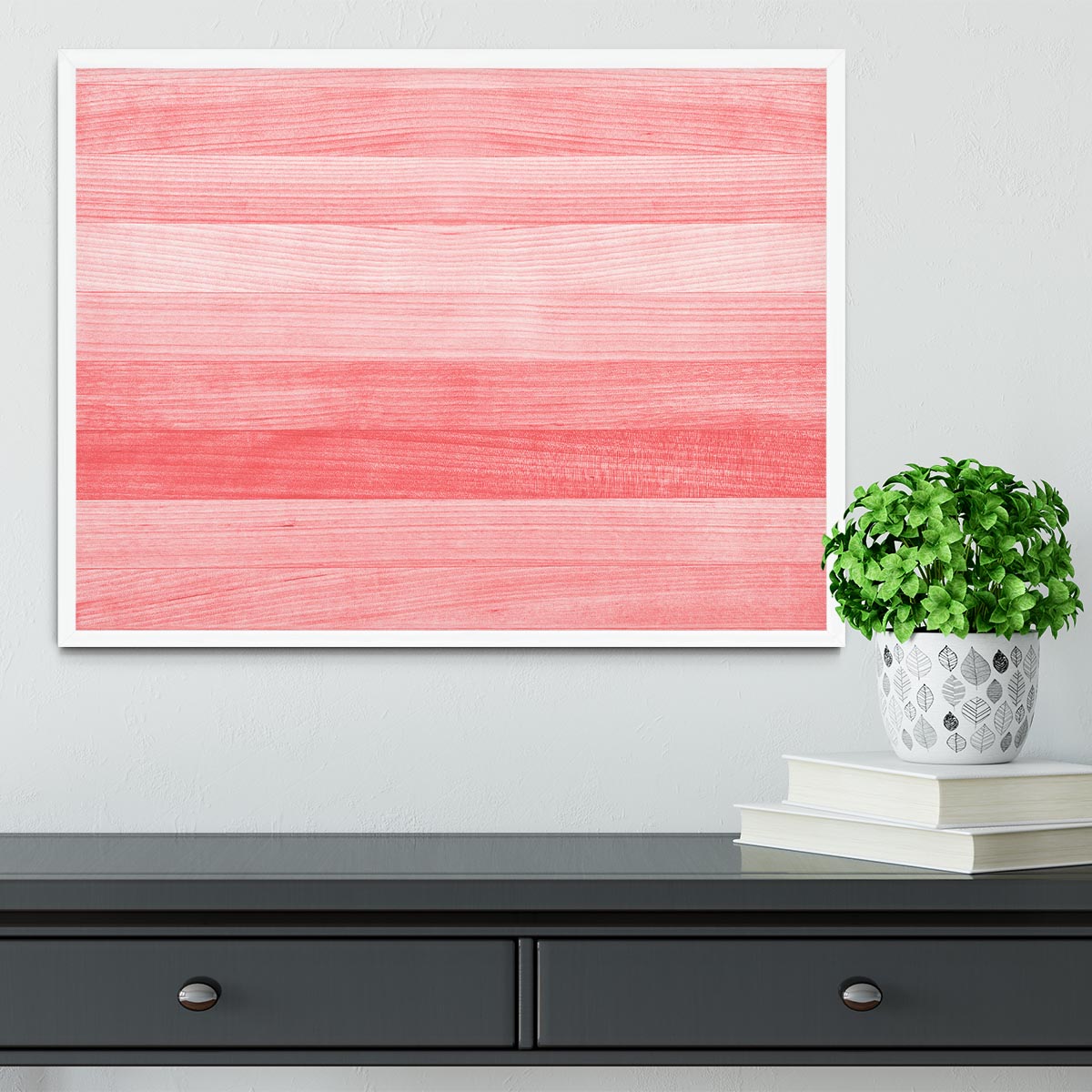 Coral pink or peach and salmon color Framed Print - Canvas Art Rocks -6