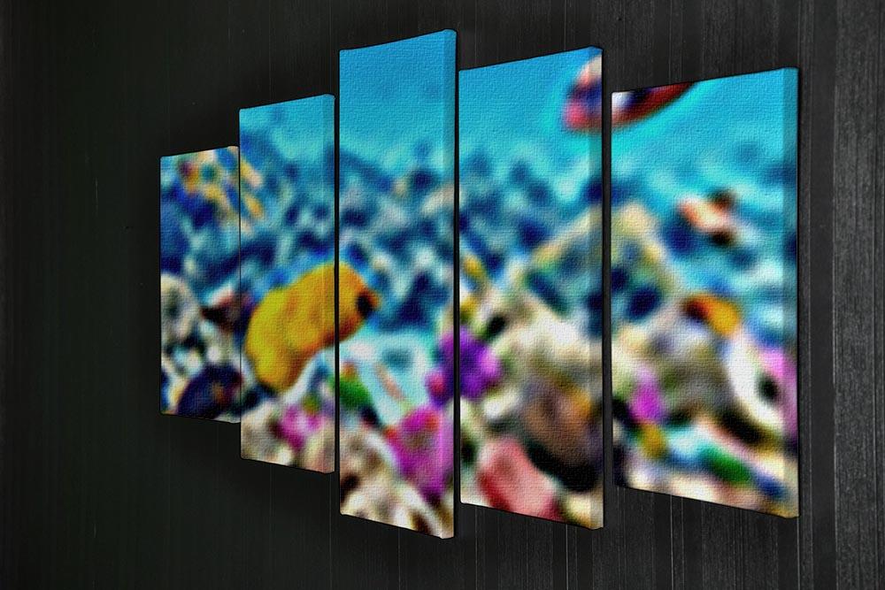 Corals and tropical fish 5 Split Panel Canvas  - Canvas Art Rocks - 2
