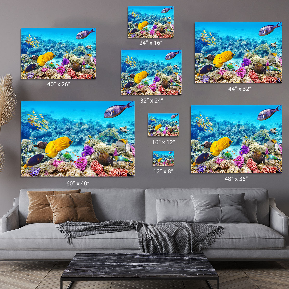 Corals and tropical fish Canvas Print or Poster - Canvas Art Rocks - 7
