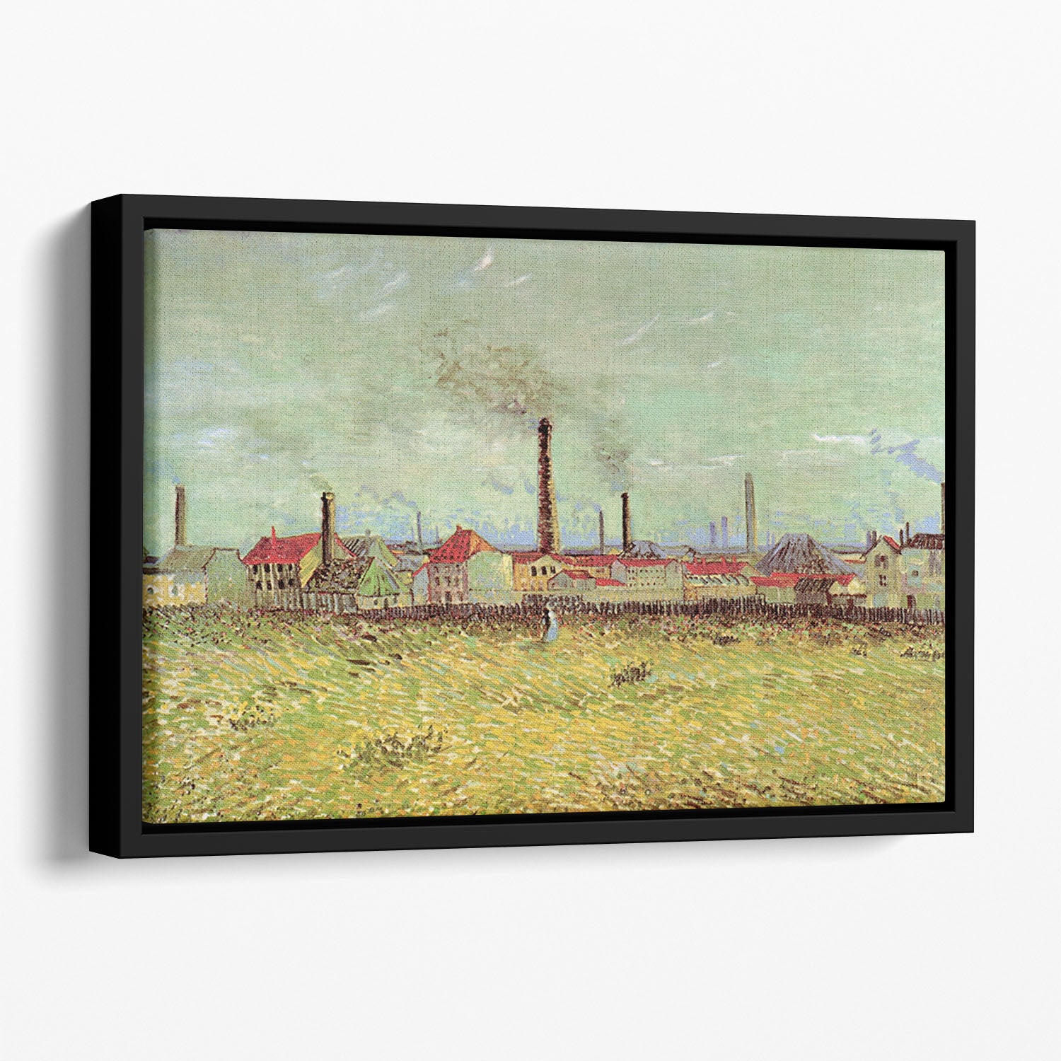 Corner of Voyer d Argenson Park at Asnieres 2 by Van Gogh Floating Framed Canvas