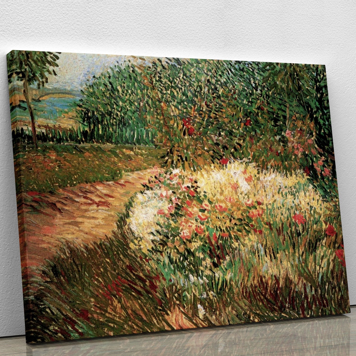 Corner of Voyer d Argenson Park at Asnieres by Van Gogh Canvas Print or Poster - Canvas Art Rocks - 1