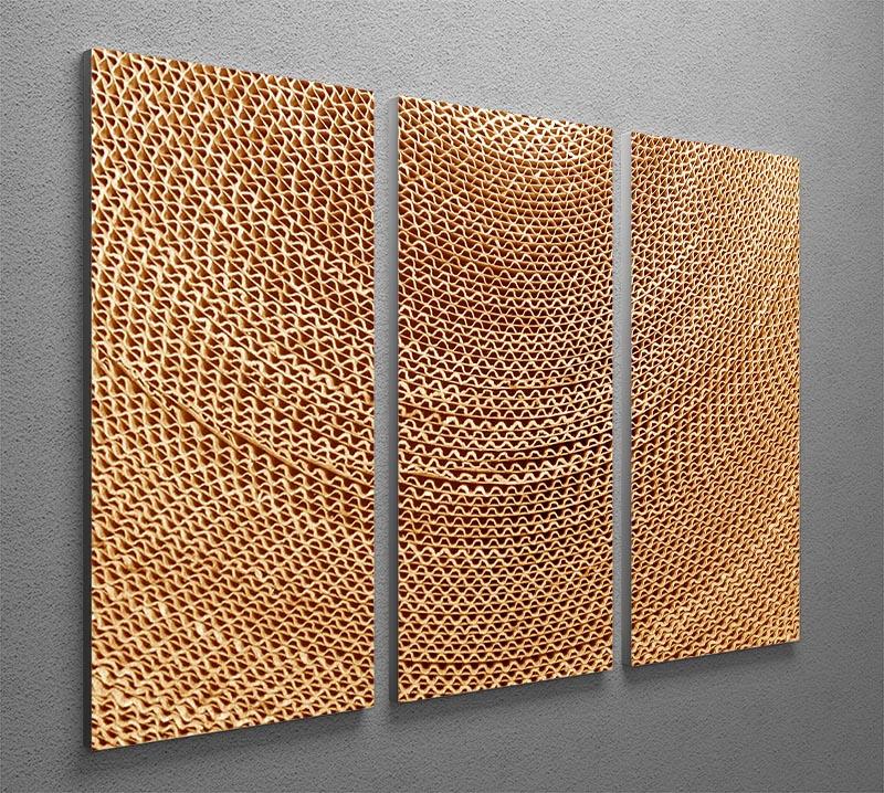 Corrugated cardboard abstract 3 Split Panel Canvas Print - Canvas Art Rocks - 2