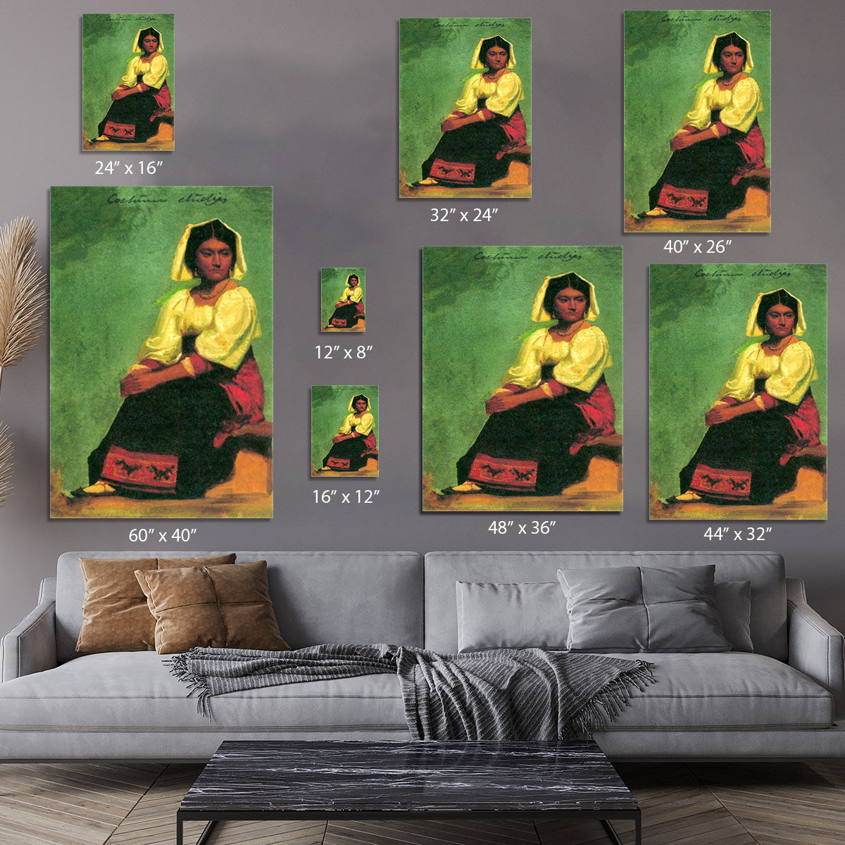 Costume study of a seated woman by Bierstadt Canvas Print or Poster - Canvas Art Rocks - 7