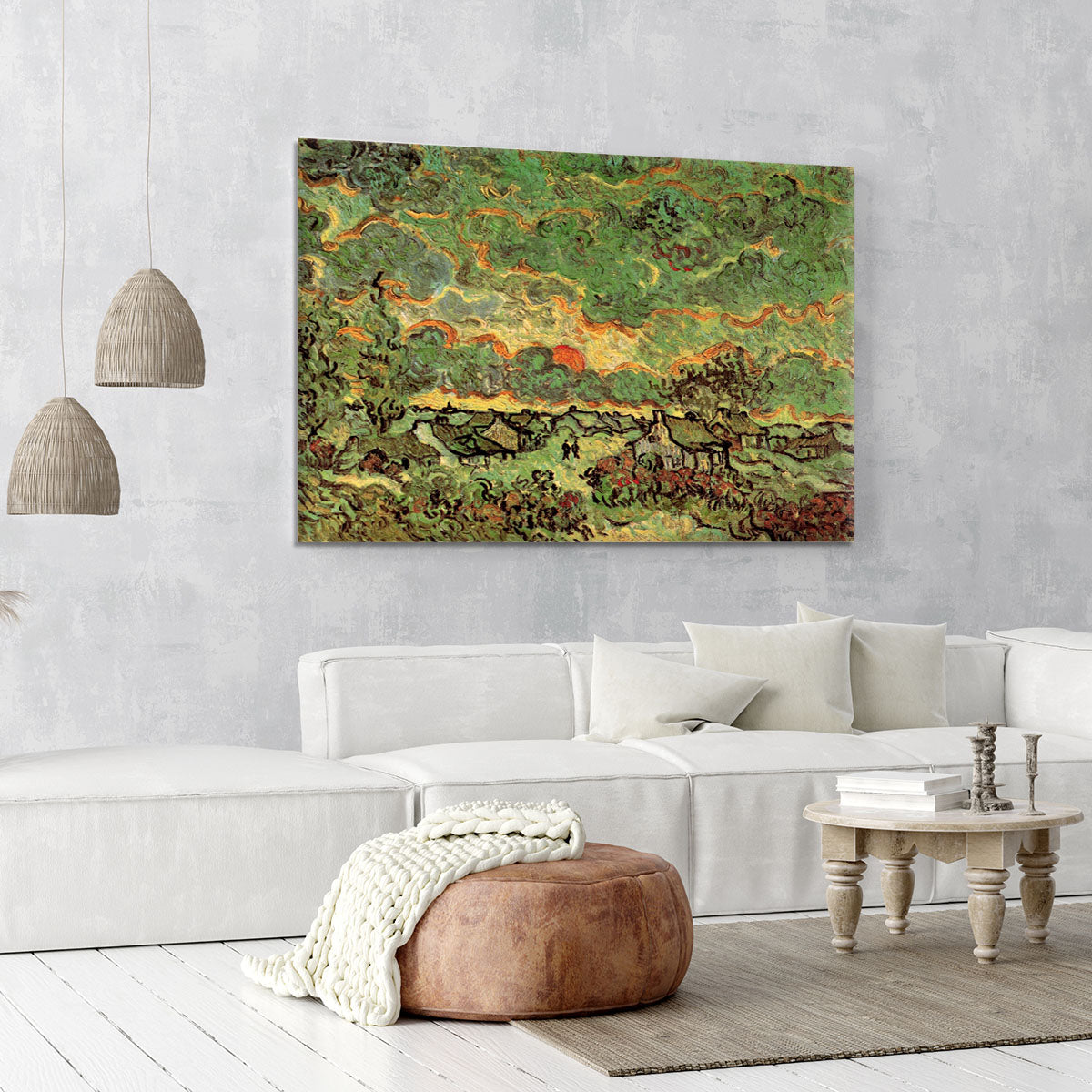Cottages and Cypresses Reminiscence of the North by Van Gogh Canvas Print or Poster - Canvas Art Rocks - 6