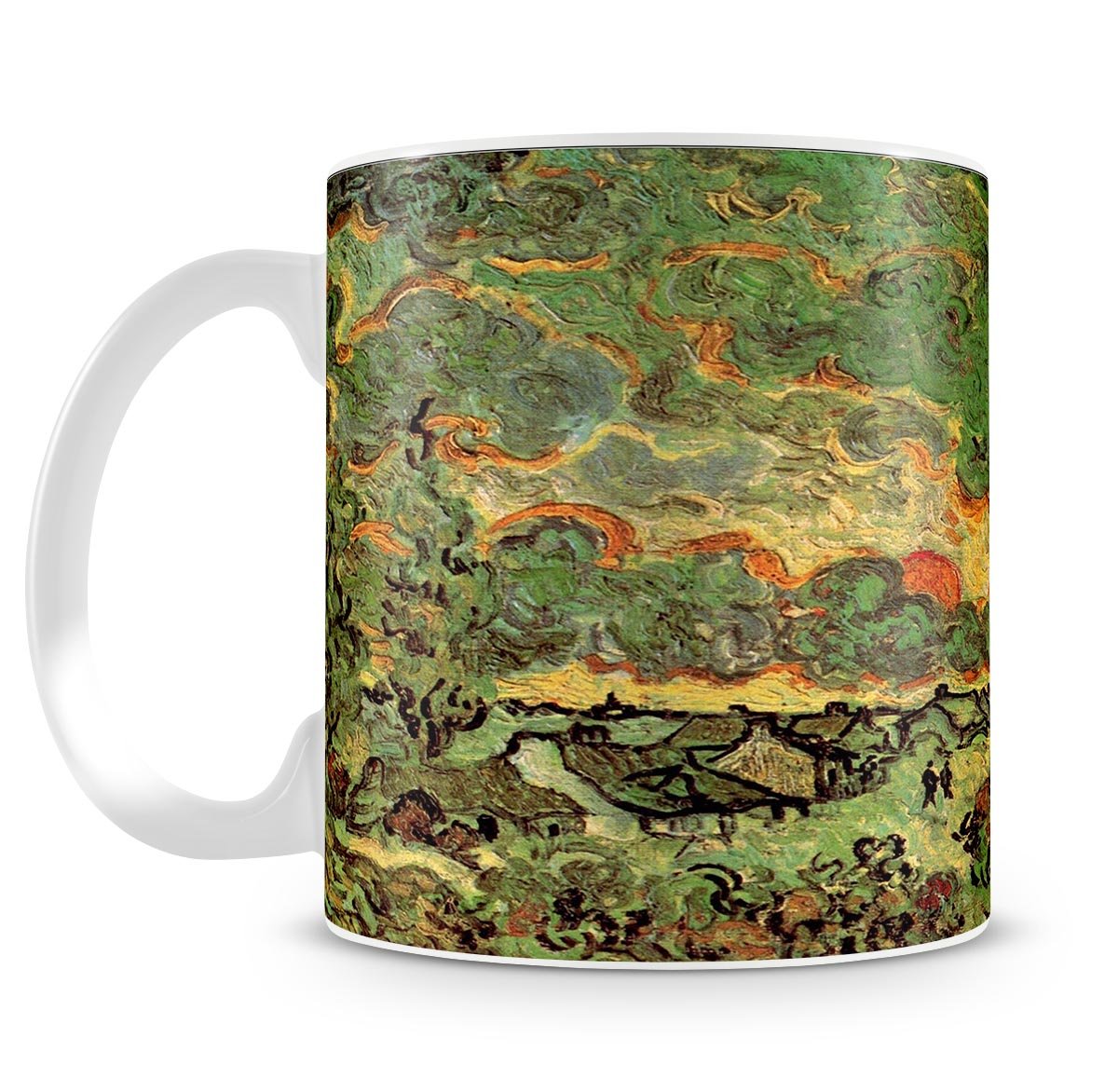 Cottages and Cypresses Reminiscence of the North by Van Gogh Mug - Canvas Art Rocks - 4