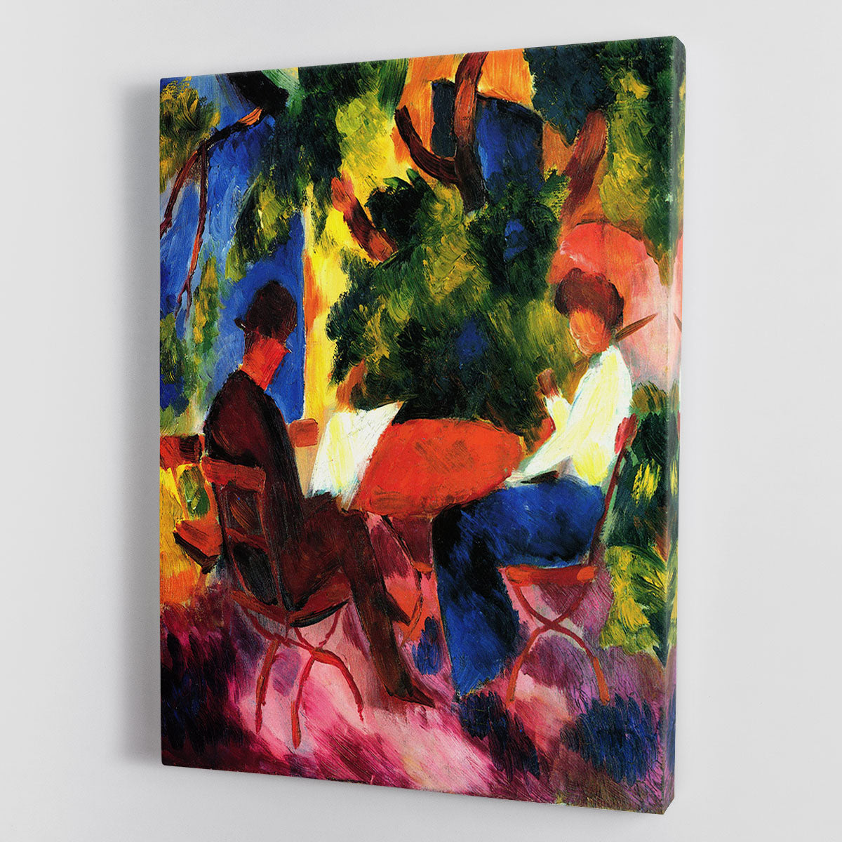 Couple at the garden table by Macke Canvas Print or Poster - Canvas Art Rocks - 1