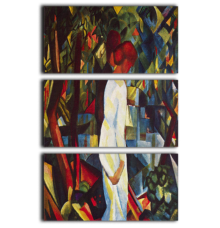 Couple in the forest by Macke 3 Split Panel Canvas Print - Canvas Art Rocks - 1