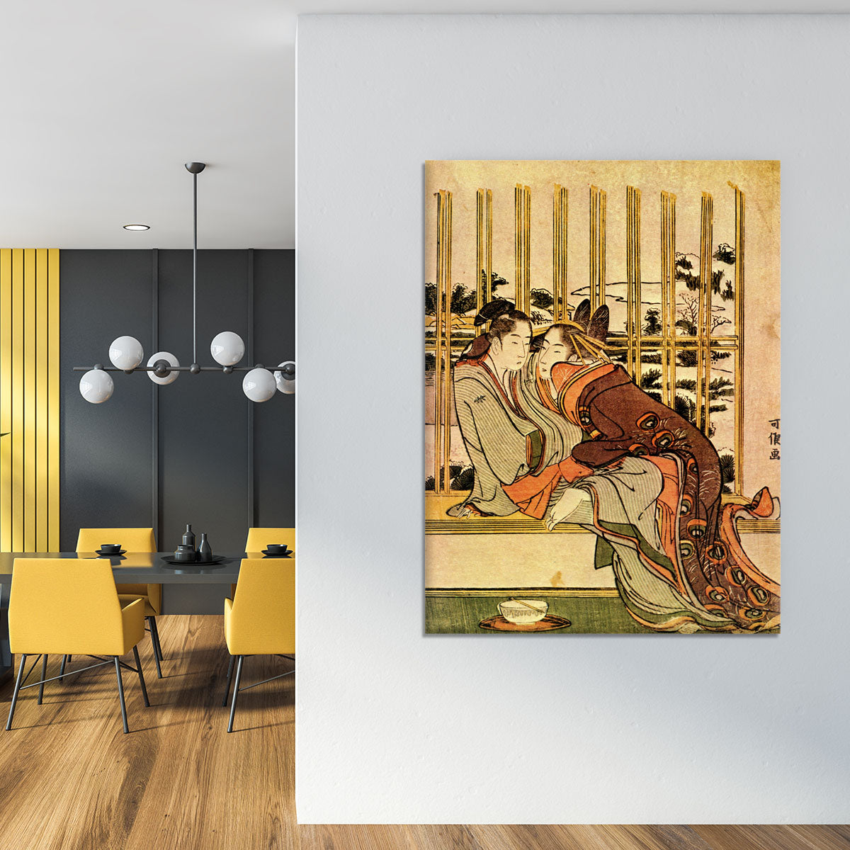 Couples by Hokusai Canvas Print or Poster - Canvas Art Rocks - 4