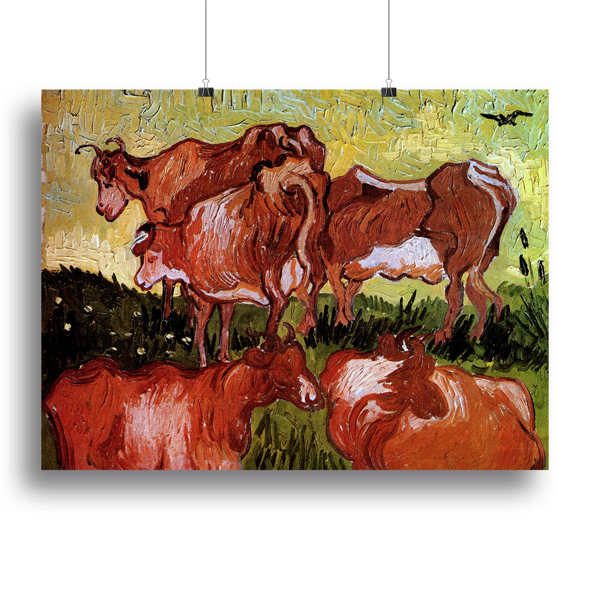 Cows after Jordaens by Van Gogh Canvas Print or Poster - Canvas Art Rocks - 2