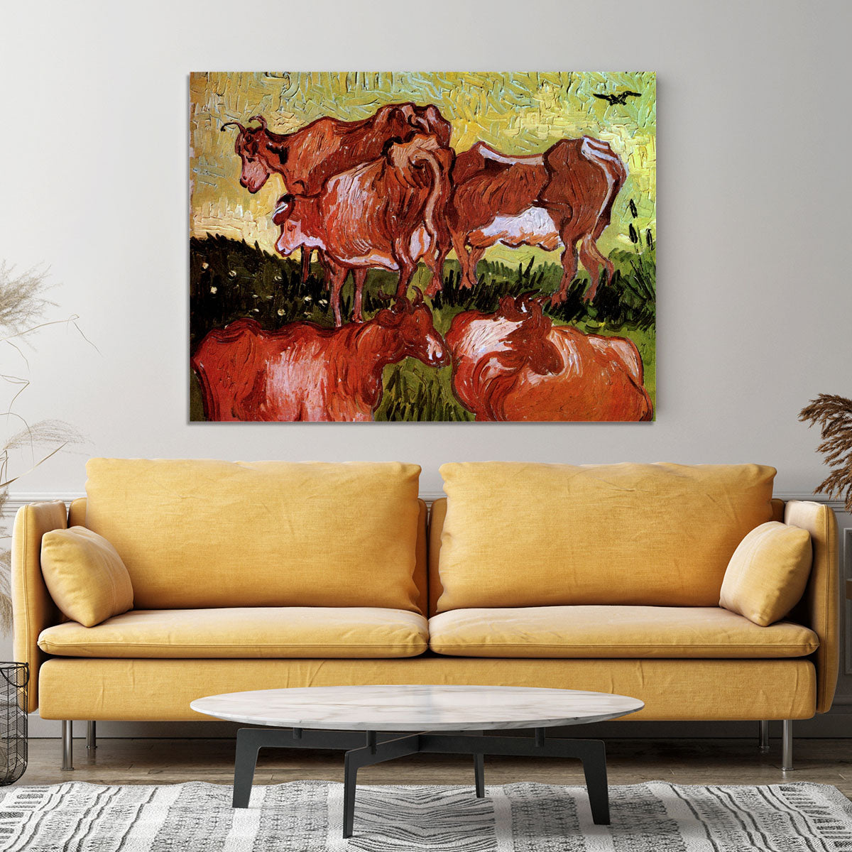 Cows after Jordaens by Van Gogh Canvas Print or Poster - Canvas Art Rocks - 4