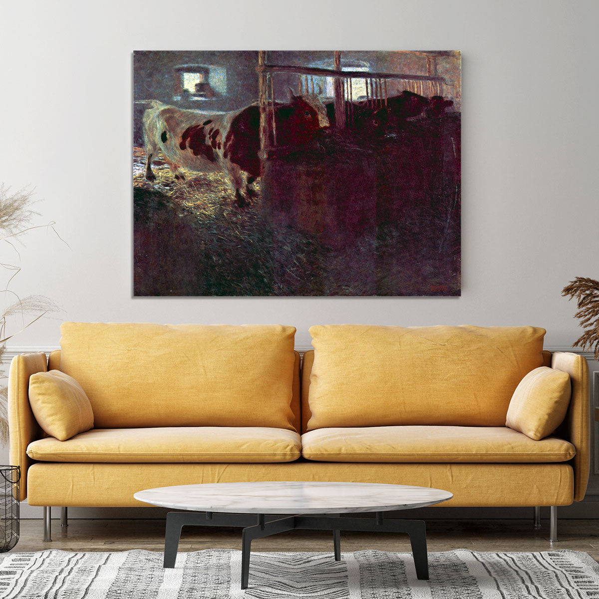Cows in Stall by Klimt Canvas Print or Poster - Canvas Art Rocks - 4