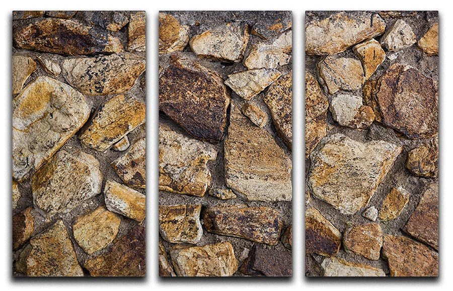 Cracked brick wall background 3 Split Panel Canvas Print - Canvas Art Rocks - 1