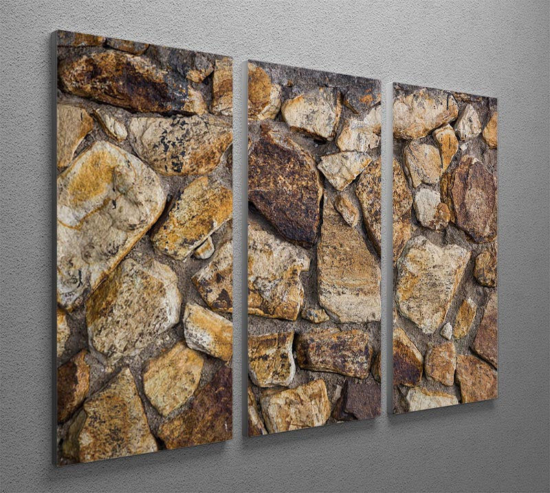 Cracked brick wall background 3 Split Panel Canvas Print - Canvas Art Rocks - 2