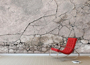 Cracked concrete Wall Mural Wallpaper - Canvas Art Rocks - 2