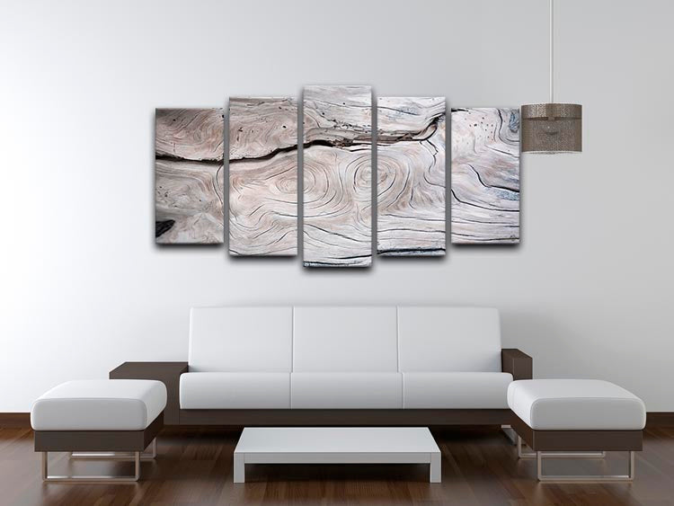 Cracks and structures in wood 5 Split Panel Canvas - Canvas Art Rocks - 3