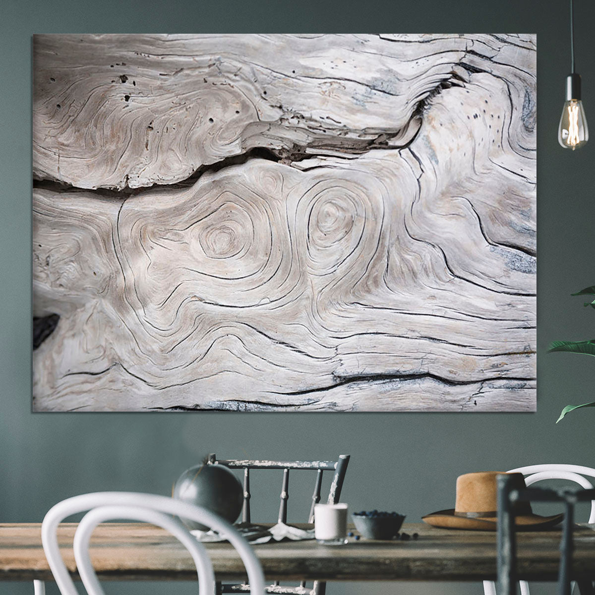 Cracks and structures in wood Canvas Print or Poster - Canvas Art Rocks - 3