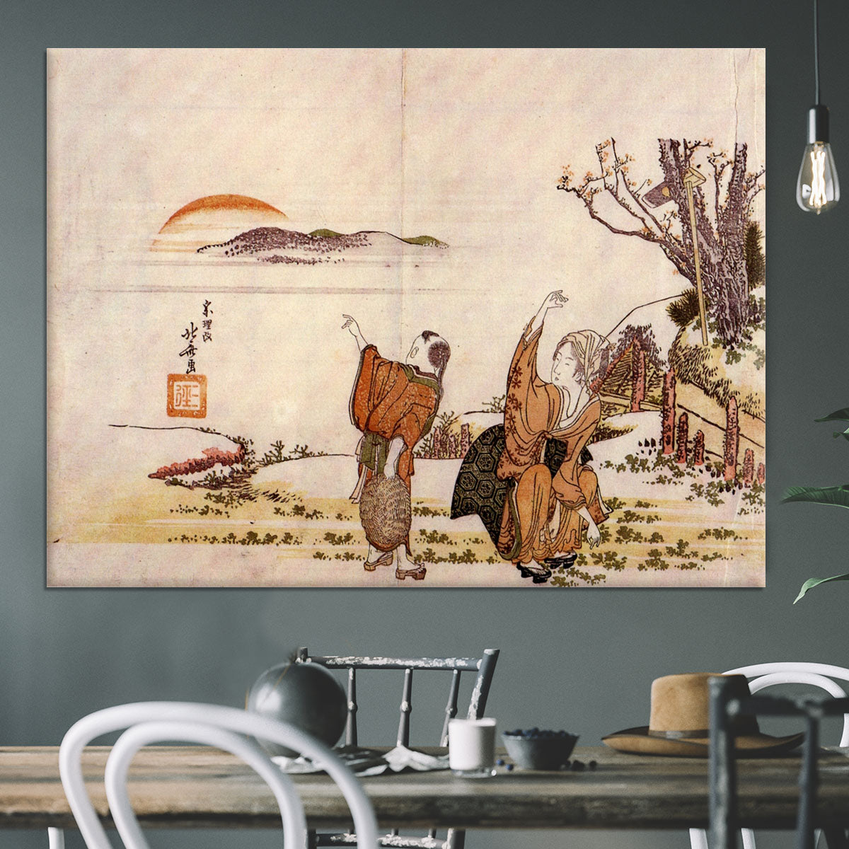 Crazy poetry by Hokusai Canvas Print or Poster - Canvas Art Rocks - 3