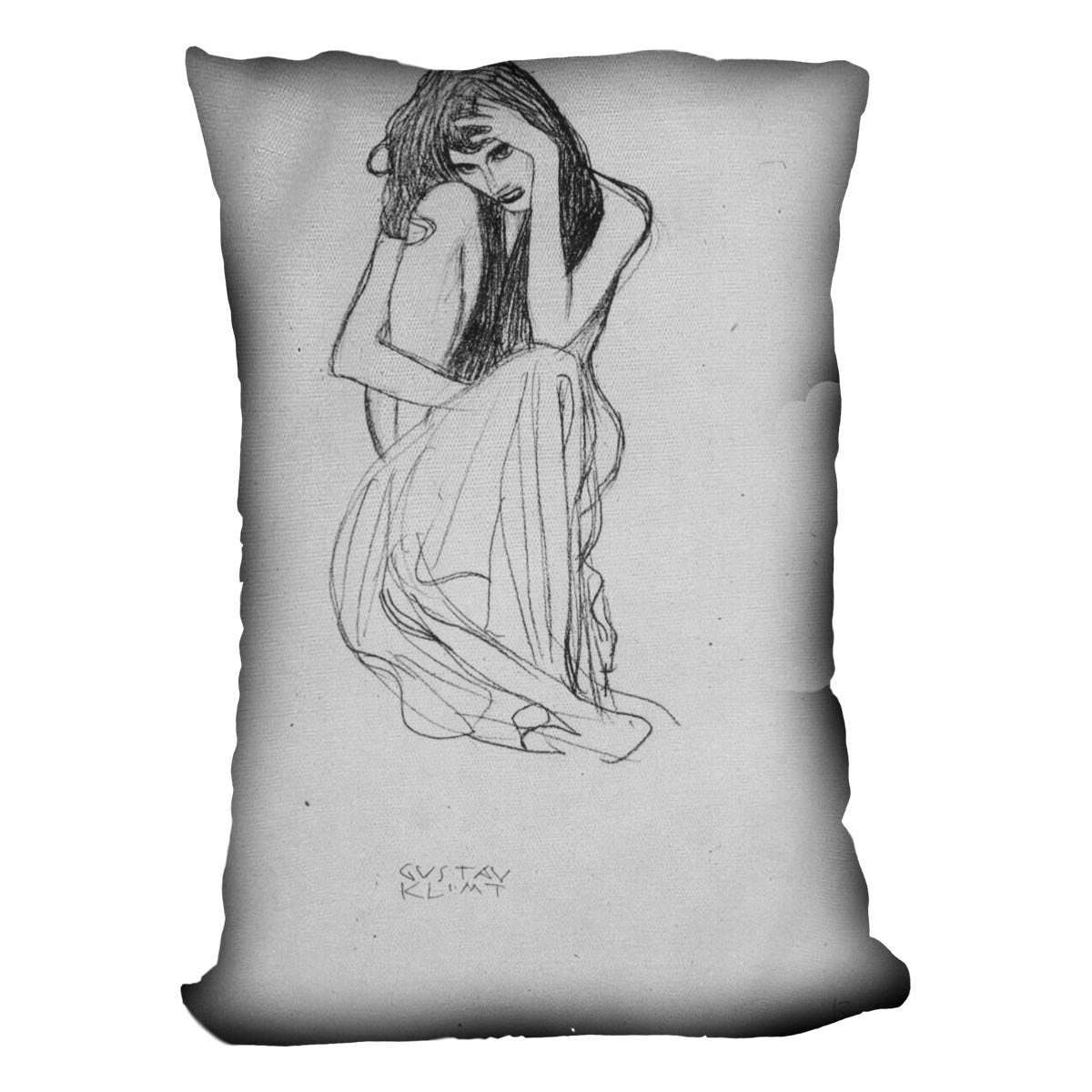 Crouching from the front by Klimt Cushion