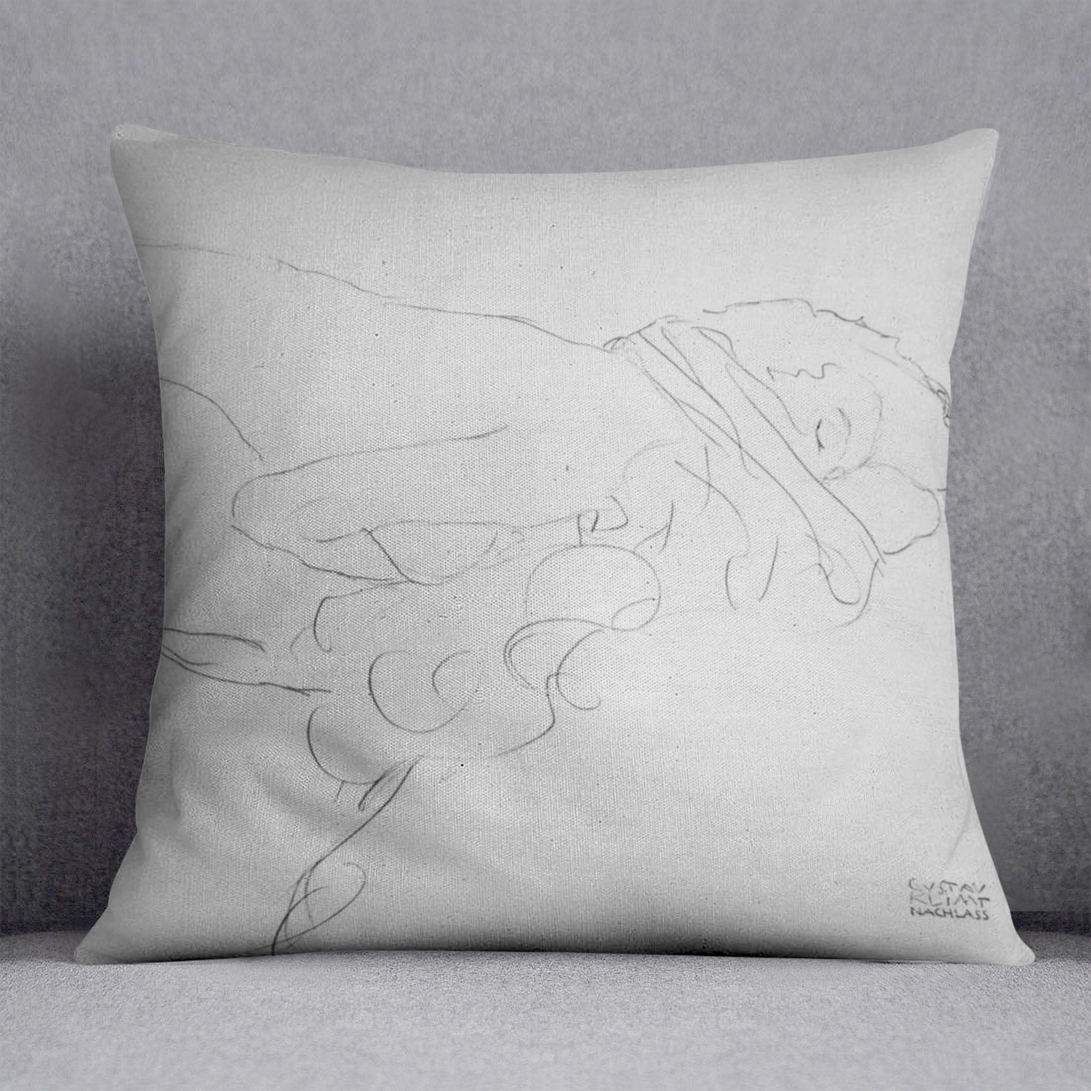 Crouching to right by Klimt Cushion
