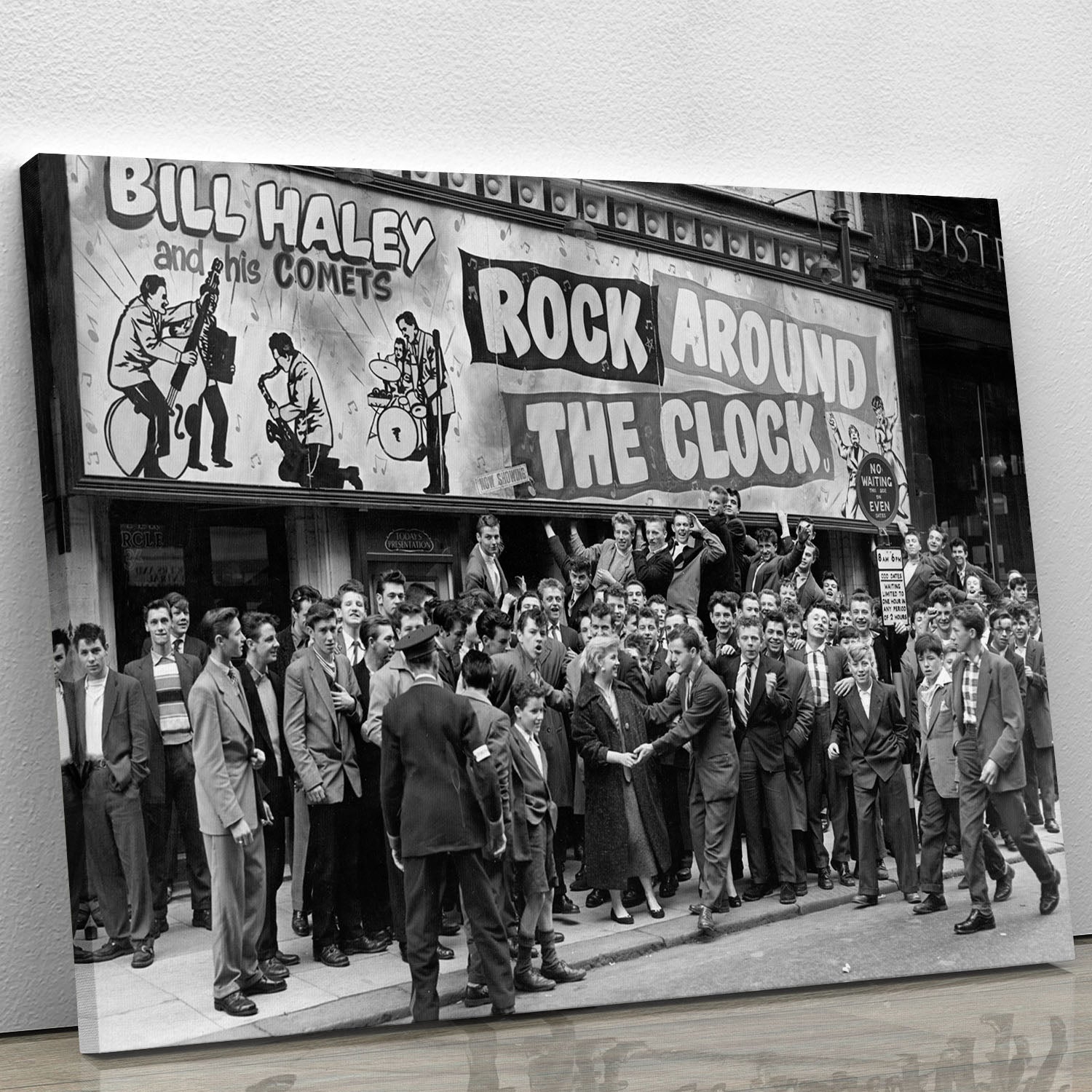 Crowd waiting to see Rock Around The Clock Canvas Print or Poster - Canvas Art Rocks - 1