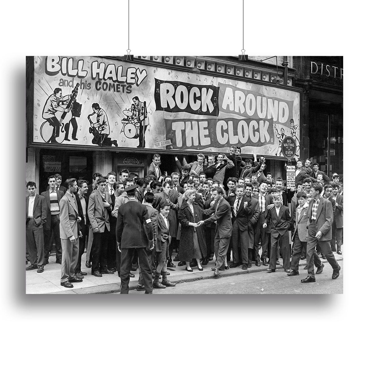 Crowd waiting to see Rock Around The Clock Canvas Print or Poster - Canvas Art Rocks - 2