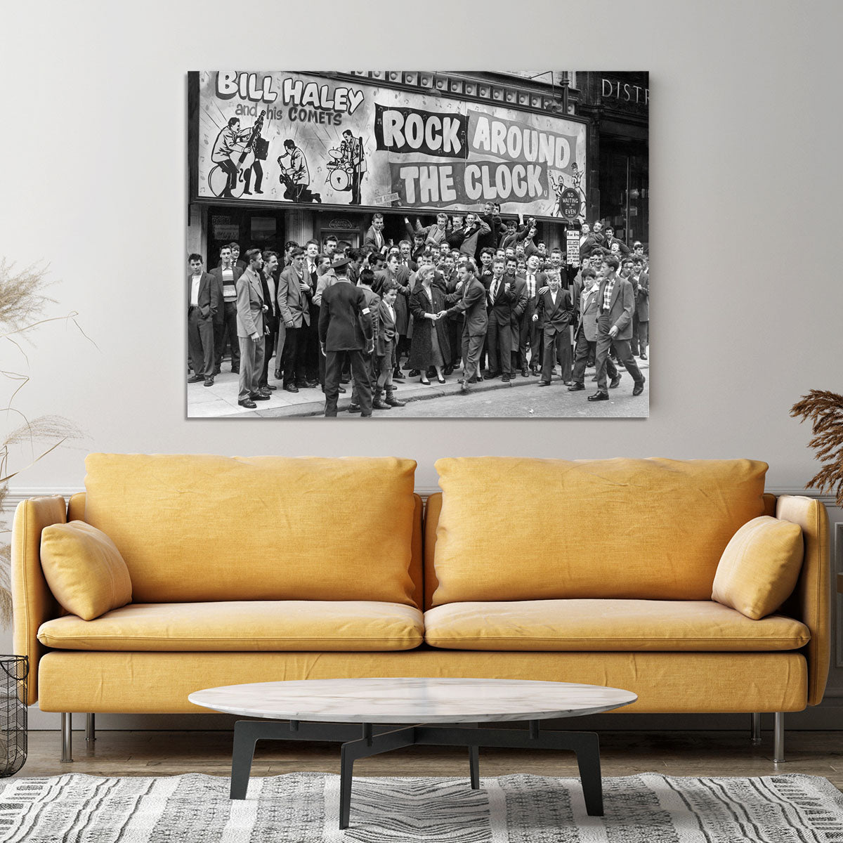 Crowd waiting to see Rock Around The Clock Canvas Print or Poster - Canvas Art Rocks - 4