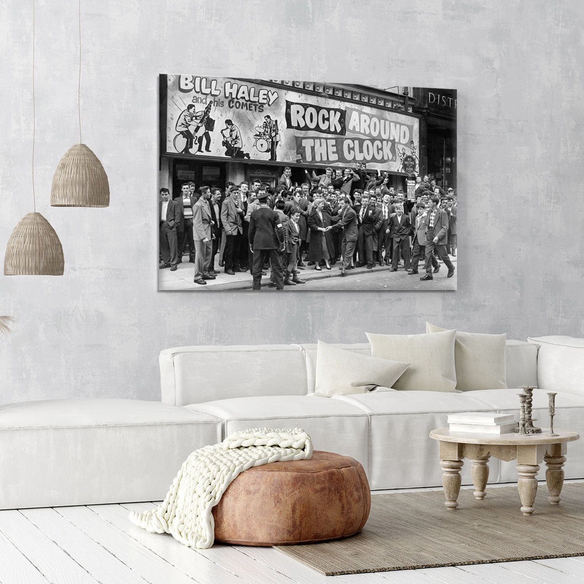 Crowd waiting to see Rock Around The Clock Canvas Print or Poster - Canvas Art Rocks - 6