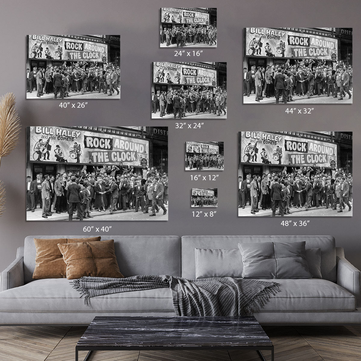 Crowd waiting to see Rock Around The Clock Canvas Print or Poster - Canvas Art Rocks - 7