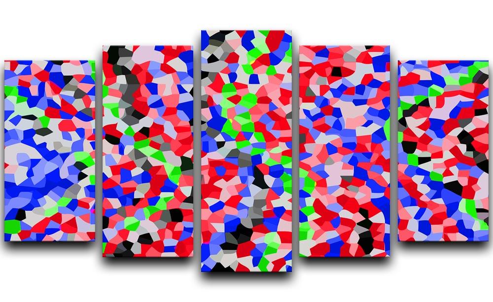 Crystallise 5 Split Panel Canvas  - Canvas Art Rocks - 1