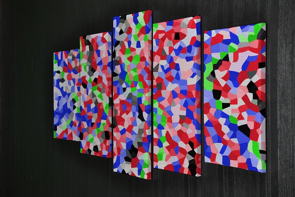 Crystallise 5 Split Panel Canvas - Canvas Art Rocks - 2